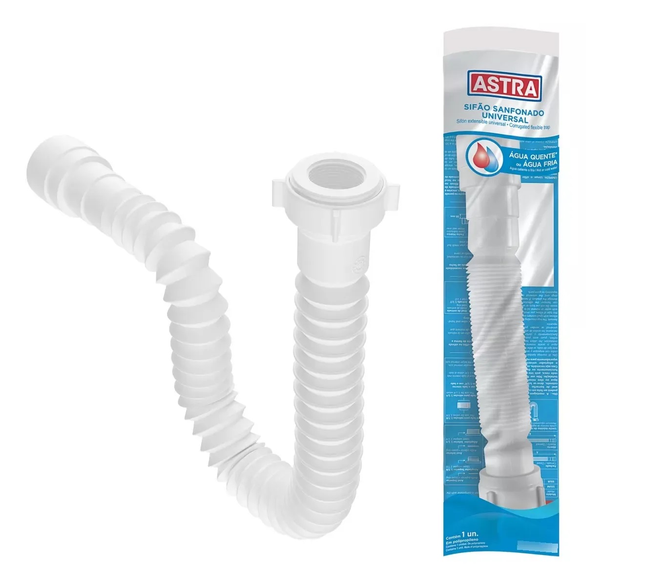 Sifão Sanfonado Universal Astra Branco SSUM/50*BR1 - Imagem 2