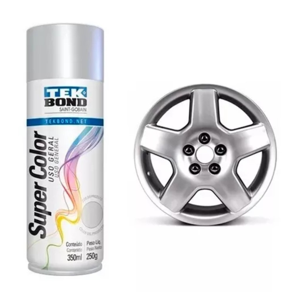 Tinta Spray Tekbond Aluminio Uso Geral 350ML - Imagem 3