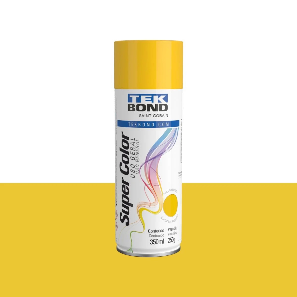 Tinta Spray Tekbond Amarelo Uso Geral 350ML - Imagem 2