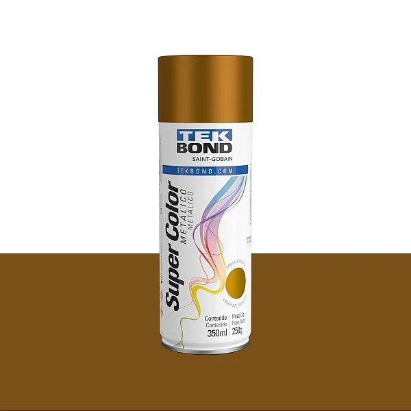 Tinta Spray Tekbond Cobre Metálico 350ML - Imagem 3