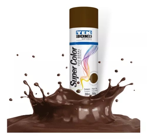 Tinta Spray Tekbond Marrom Uso Geral 350ML - Imagem 2