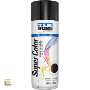 Tinta Spray Tekbond Preto Brilhante Uso Geral 350ML