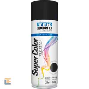 Tinta Spray Tekbond Preto Fosco Uso Geral 350ML
