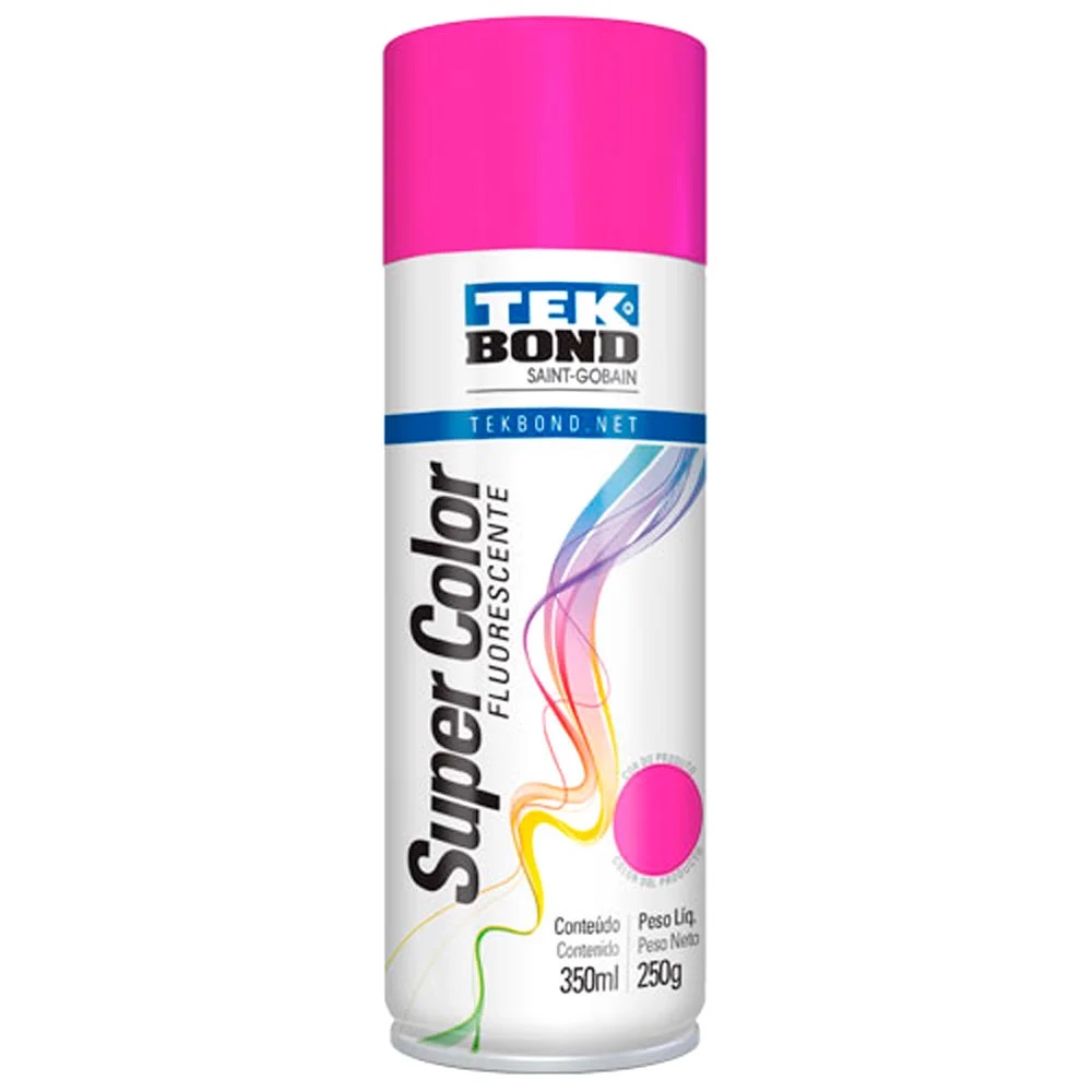 Tinta Spray Tekbond Rosa Fluorescente 350ML