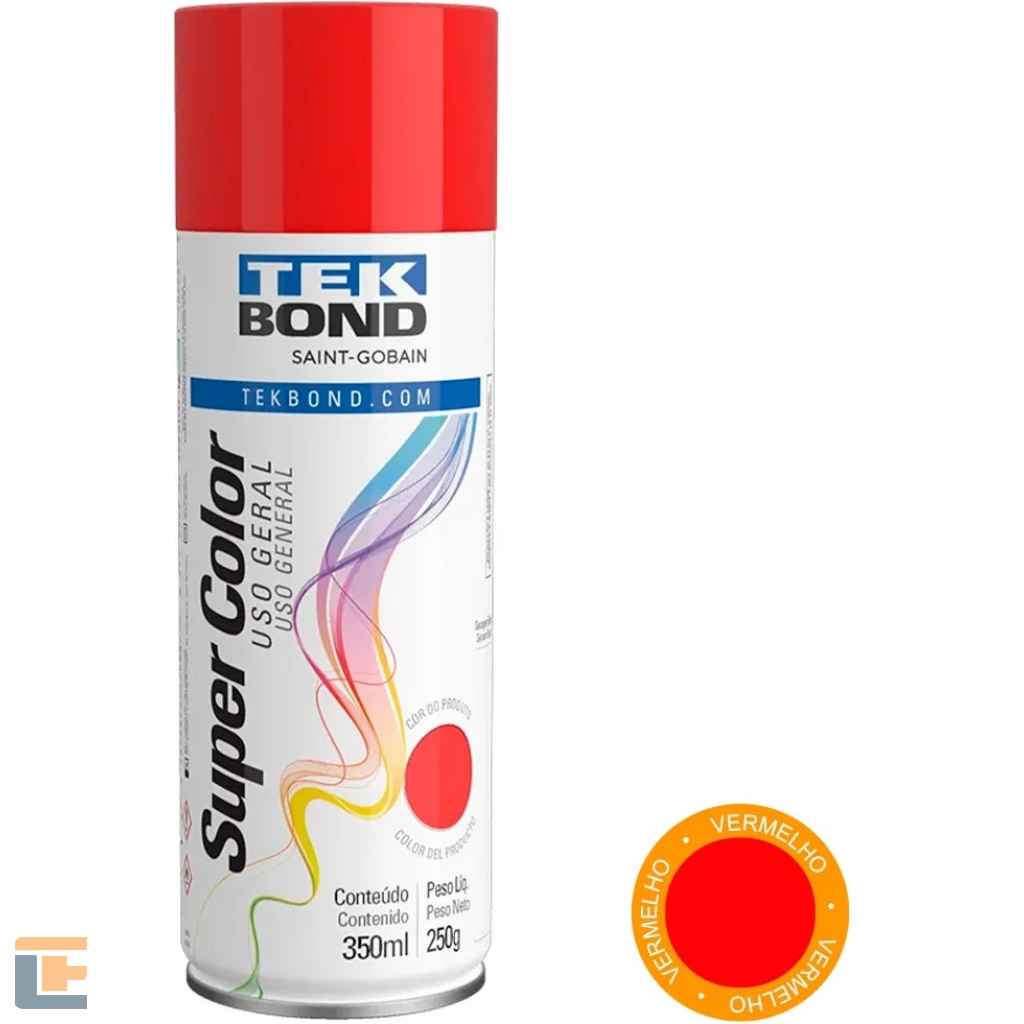 Tinta Spray Tekbond Vermelho Uso Geral 350ML
