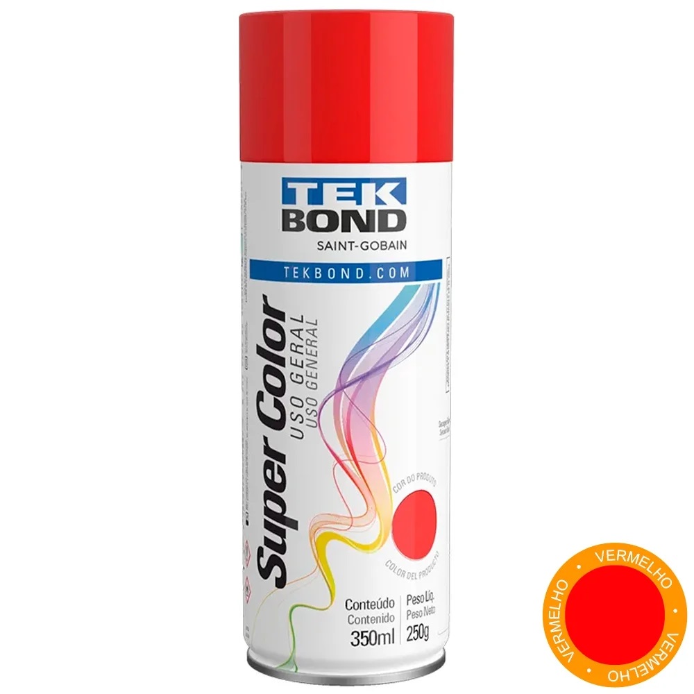 Tinta Spray Tekbond Vermelho Uso Geral 350ML