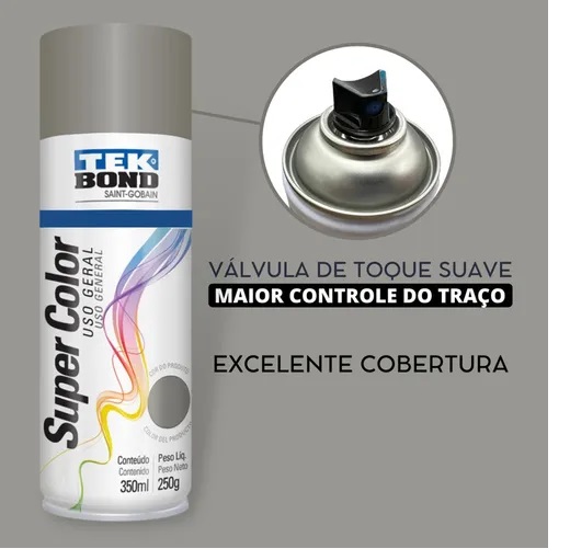 Tinta Spray Tekbond Platina Uso Geral 350ml - Imagem 3