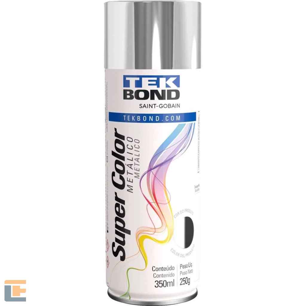 Tinta Spray Tekbond Super Color Cromado Metálico 350ml