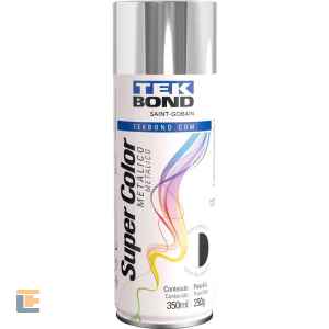 Tinta Spray Tekbond Super Color Cromado Metálico 350ml