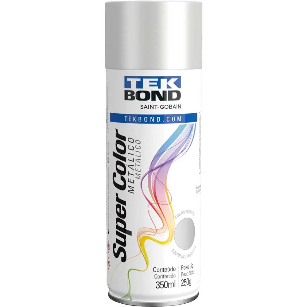 Tinta Spray Tekbond Super Color Prata Metálico 350ml
