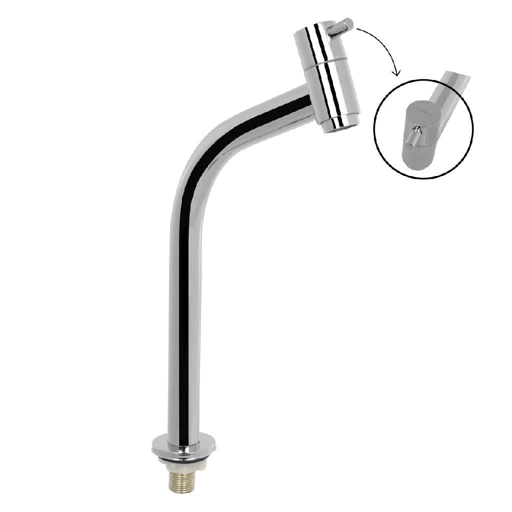 Torneira Banheiro Lavabo Metal Cromado Alta BAR-006 - Imagem 3