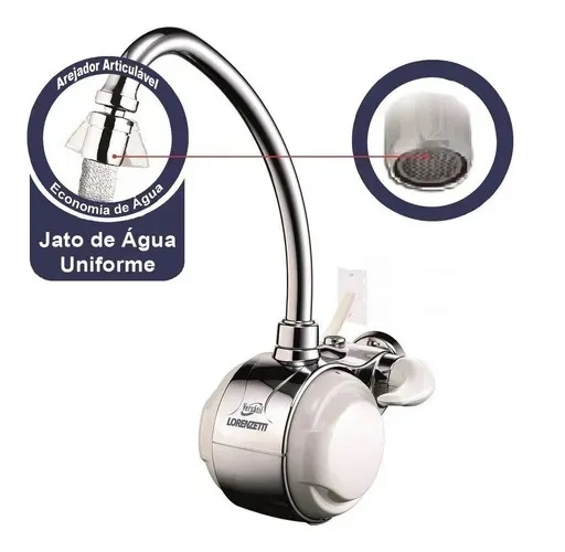 Torneira Elétrica Versátil Cromada 220V Lorenzetti - Imagem 3