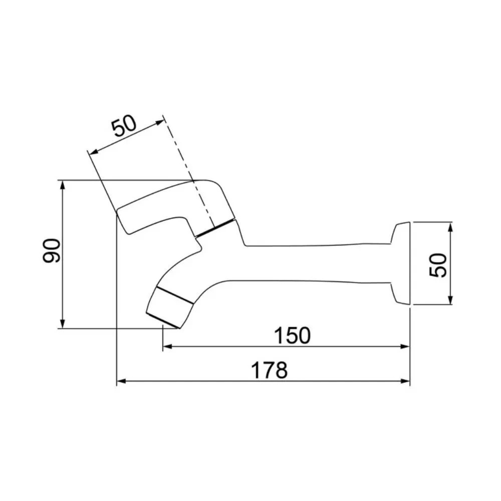 Torneira Pia Longa de Parede Preta 1132 F61 Lorenzetti - Imagem 3