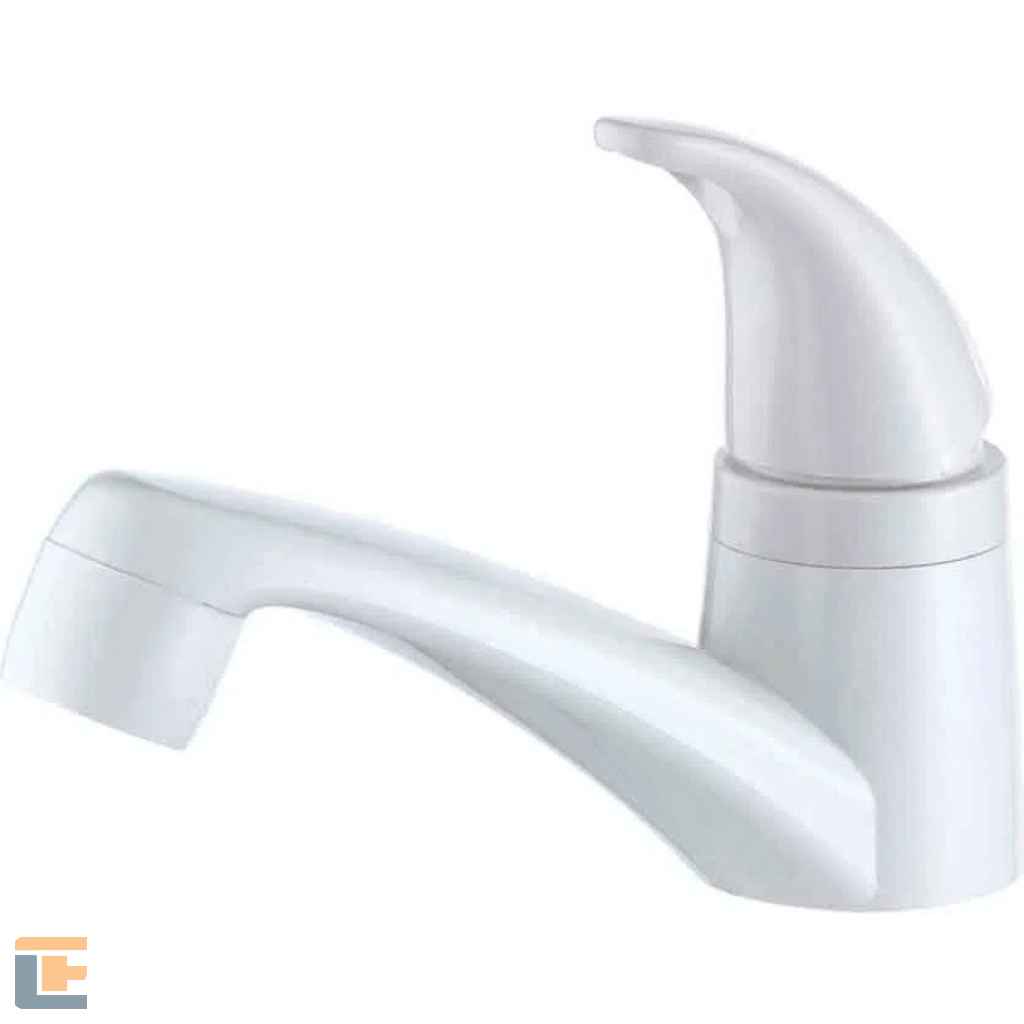 Torneira Plástica Lorenzetti Pratti 1194 F56 de Bancada com Bica Baixa Branca