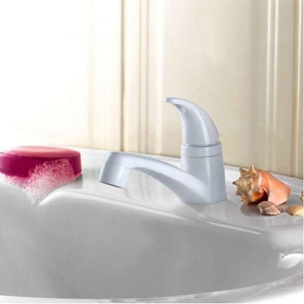 Torneira Plástica Lorenzetti Pratti 1194 F56 de Bancada com Bica Baixa Branca - Imagem 2