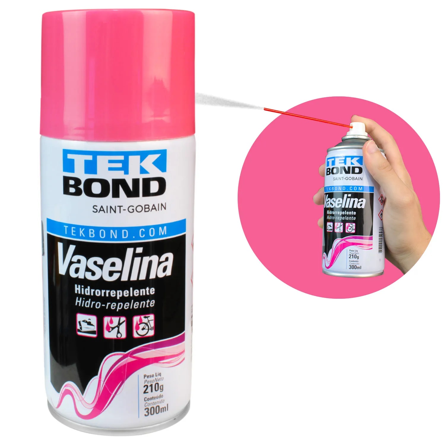 Vaselina Líquida Hidrorrepelente Spray 300ml Tekbond - Imagem 2