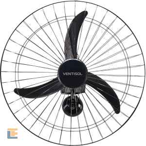 Ventilador Parede Preto Ventisol Bivolt 60CM